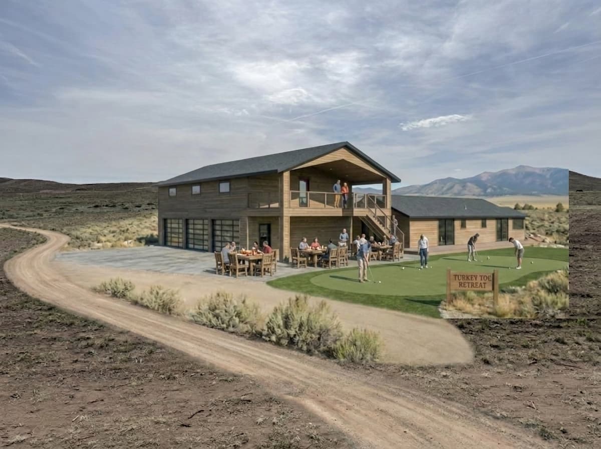 Turkey Toe Retreat caretaker building concept rendering