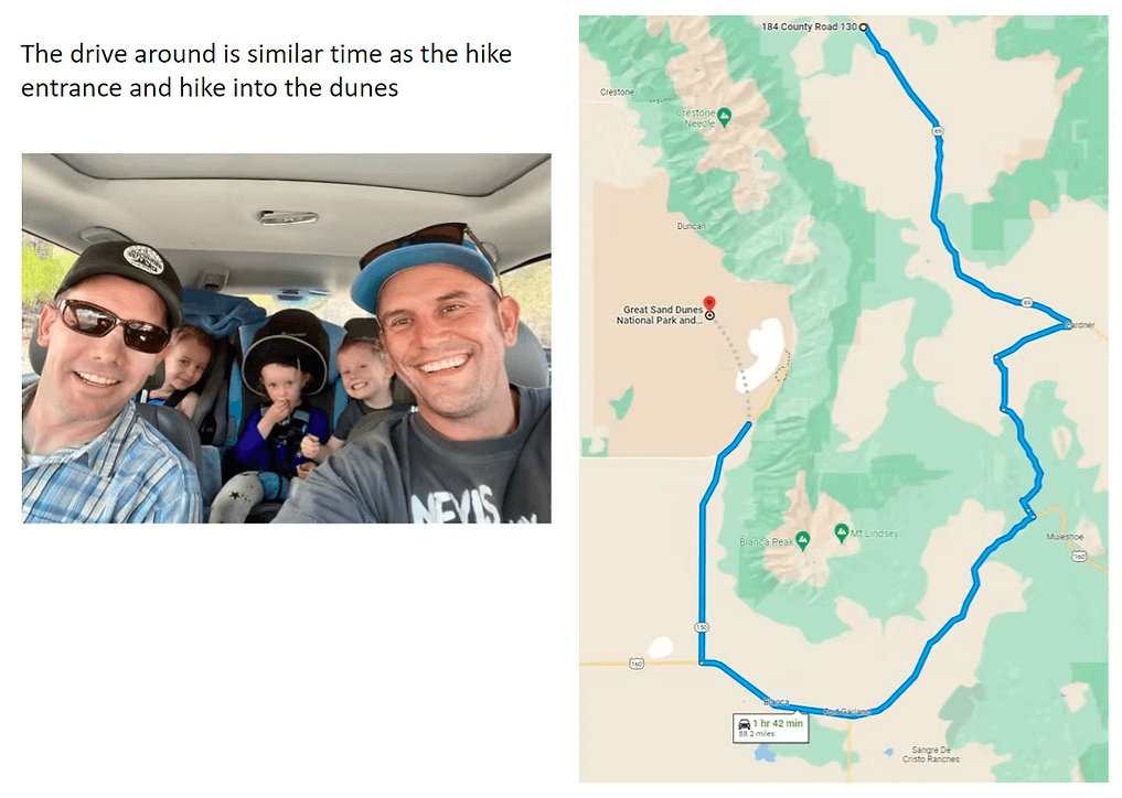 Drive around route to Great Sand Dunes