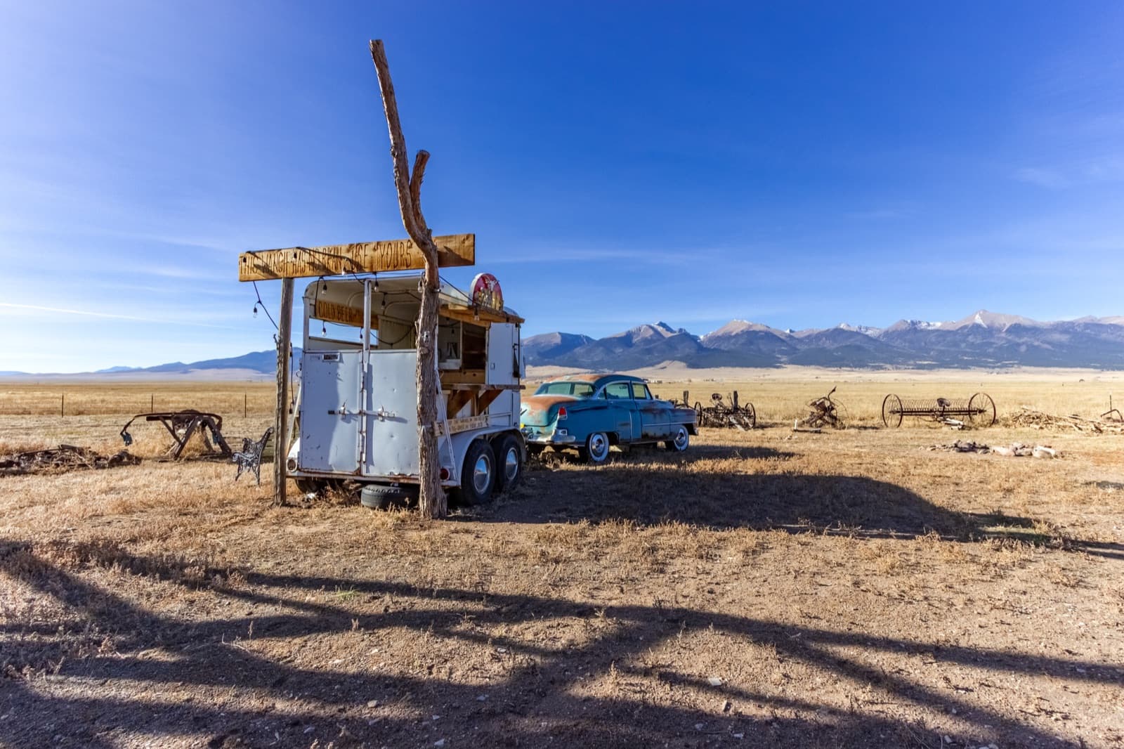 Cadillac Wanch bar setup with vintage truck