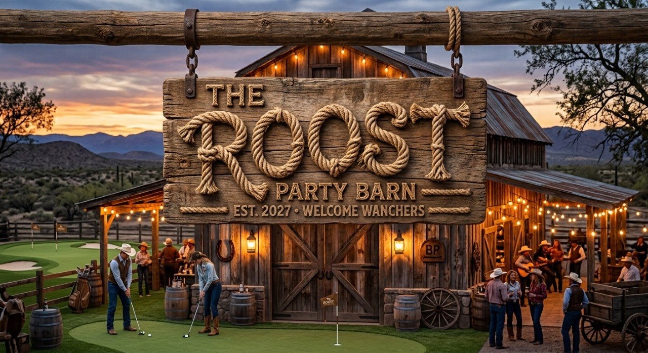 The Roost Party Barn β Est. 2027 Β· Welcome Wanchers